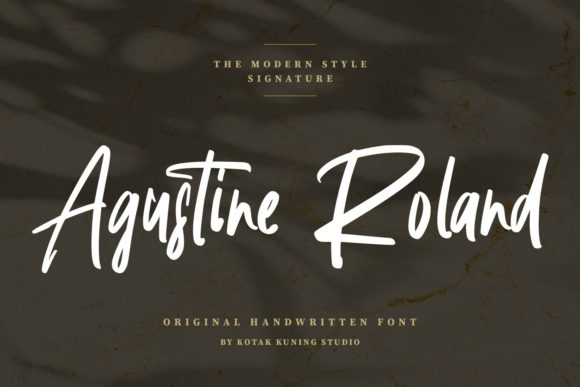 Agustine Roland Font: A Stylish Handwritten Typeface for Campaigns