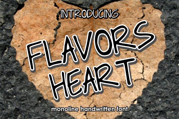 Flavors Heart: A Handwritten Typeface for Authentic Craft Branding