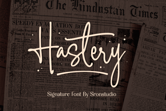 Hastery: A Dazzling Script Font for Editorial Design