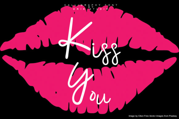 Kiss You Font: A Handwritten Typeface for Editorial Elegance