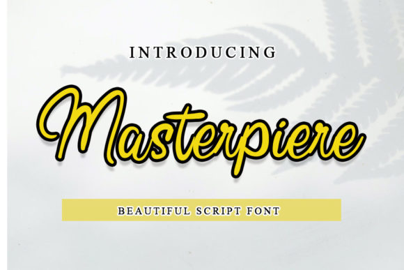 Masterpiere: A Handwritten Typeface for Editorial Elegance