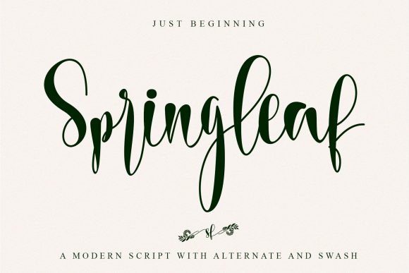 Springleaf: A Delicate Handwritten Font for Editorial Design